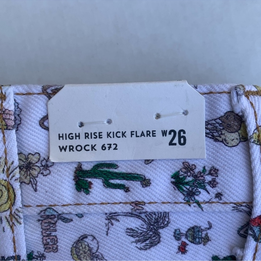 Wrangler Women's Flare Jeans with Fun Patterns - White and Multicolor - Picture 11 of 16
